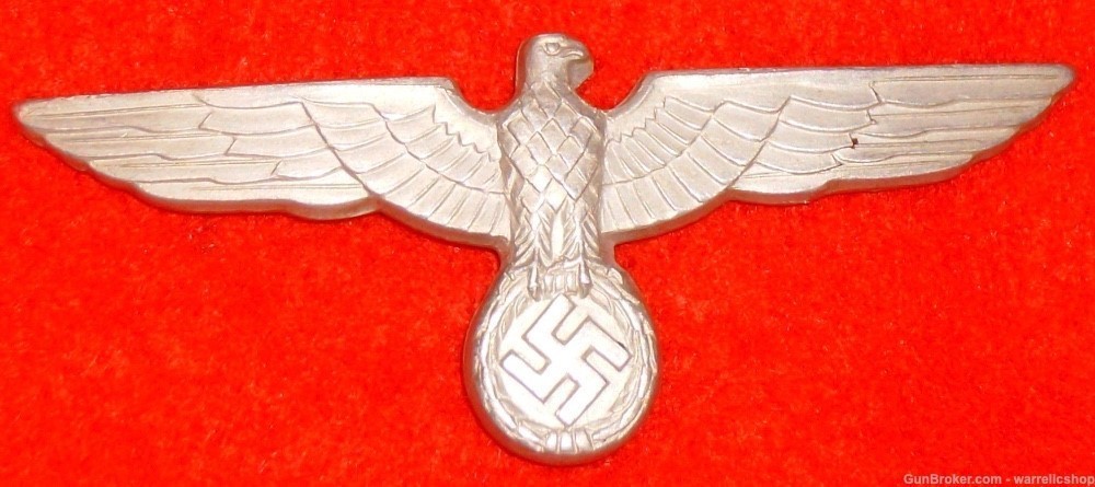 WW2 German Army EM/NCO visor cap insignia-img-1