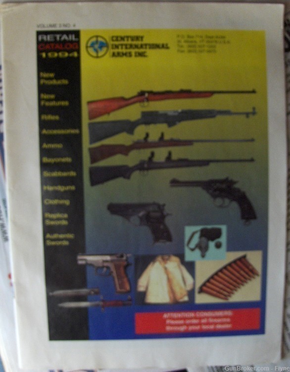 Century international Arms Inc. Retail Catalog, 1994-img-0