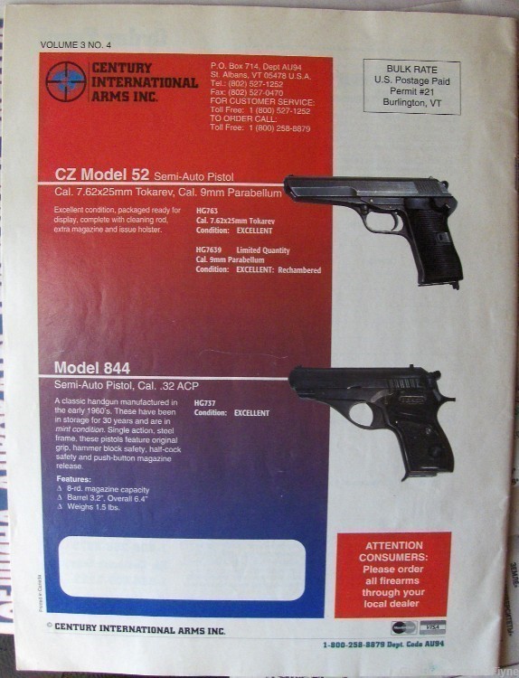 Century international Arms Inc. Retail Catalog, 1994-img-1