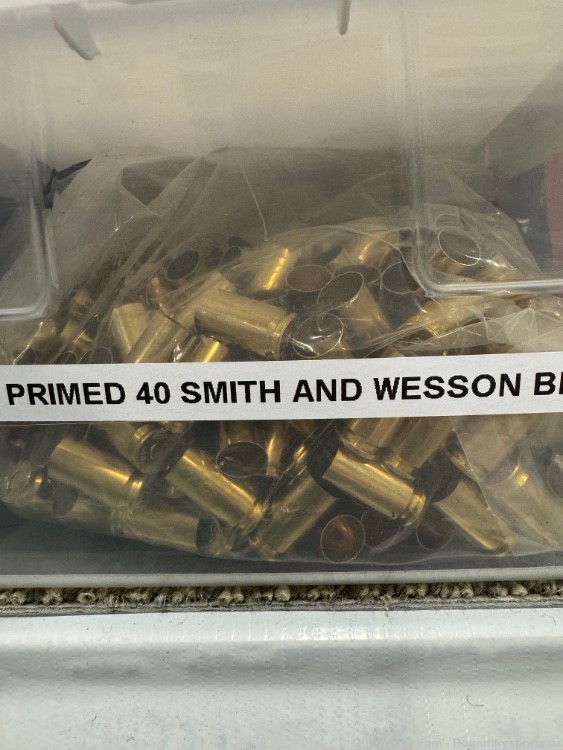 40 Smith & Wesson Brass Factory New primed 1000 ct-img-0