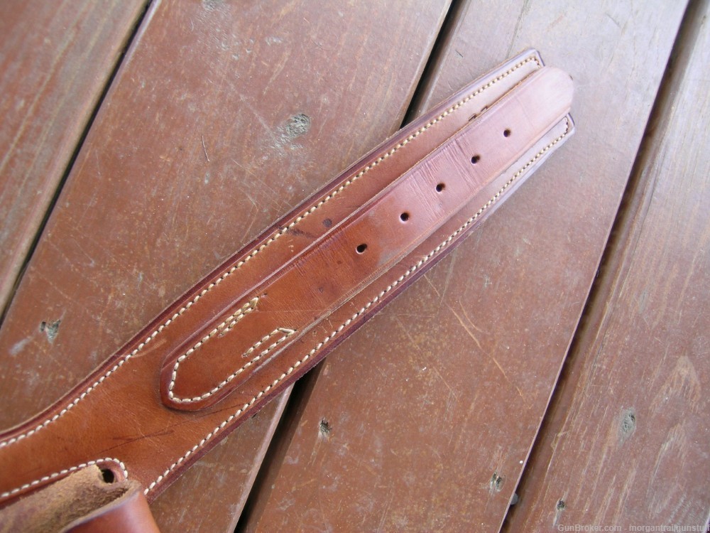 Geo Lawrence Leather Holster & Belt 6-3/4" High Standard & Browning Auto-img-2