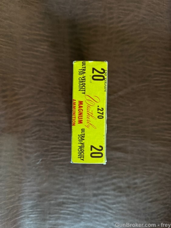 270 Weatherby 150 Gr 20 Rnds (Early 2 Early Boxes & Ammo Tiger/Bear Picture-img-2