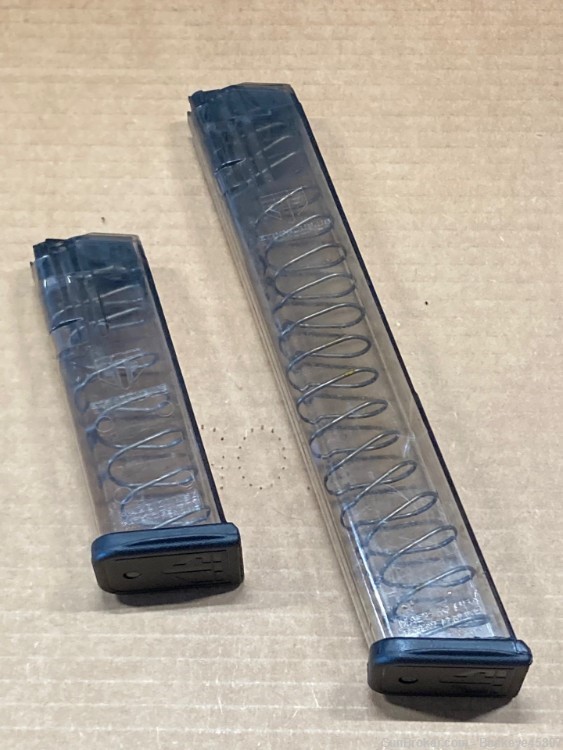 2 mags Glock 19 ETS carbon smoked magazine mags 30rd & 10rd 2mags-img-0