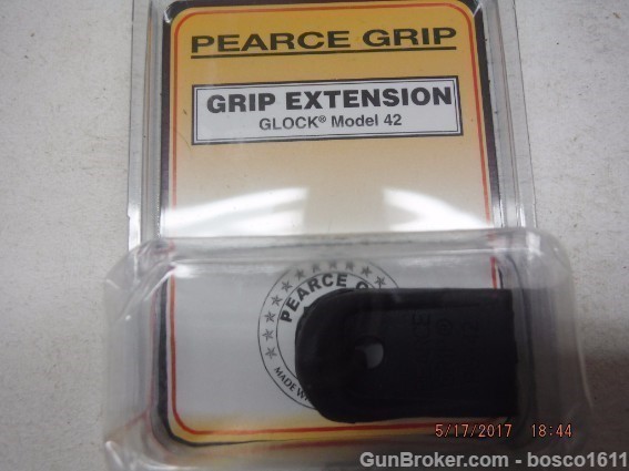 Glock 42 Magazine Grip Extension Made by Pearce-img-0