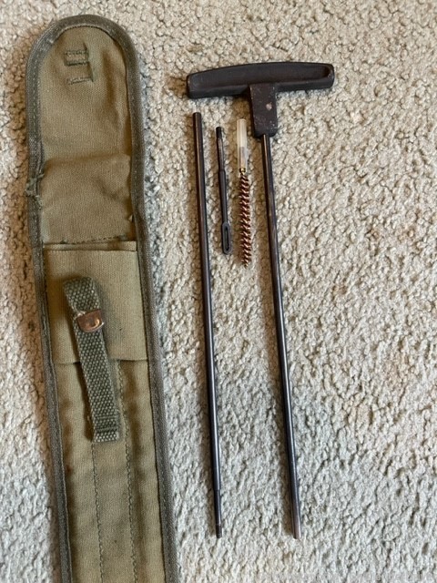  WWII / Korea M1 30 Cal Carbine Cleaning Rod w/ Case with Jag & Brush-img-1