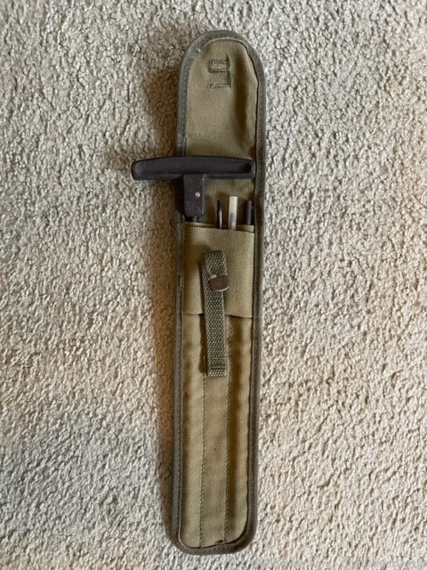  WWII / Korea M1 30 Cal Carbine Cleaning Rod w/ Case with Jag & Brush-img-0