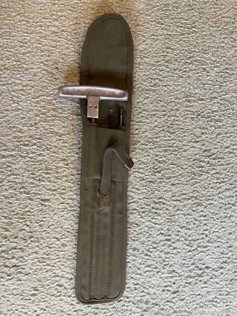  WWII / Korea M1 30 Cal Carbine Cleaning Rod w/ Case with  Jag & Brush-img-0