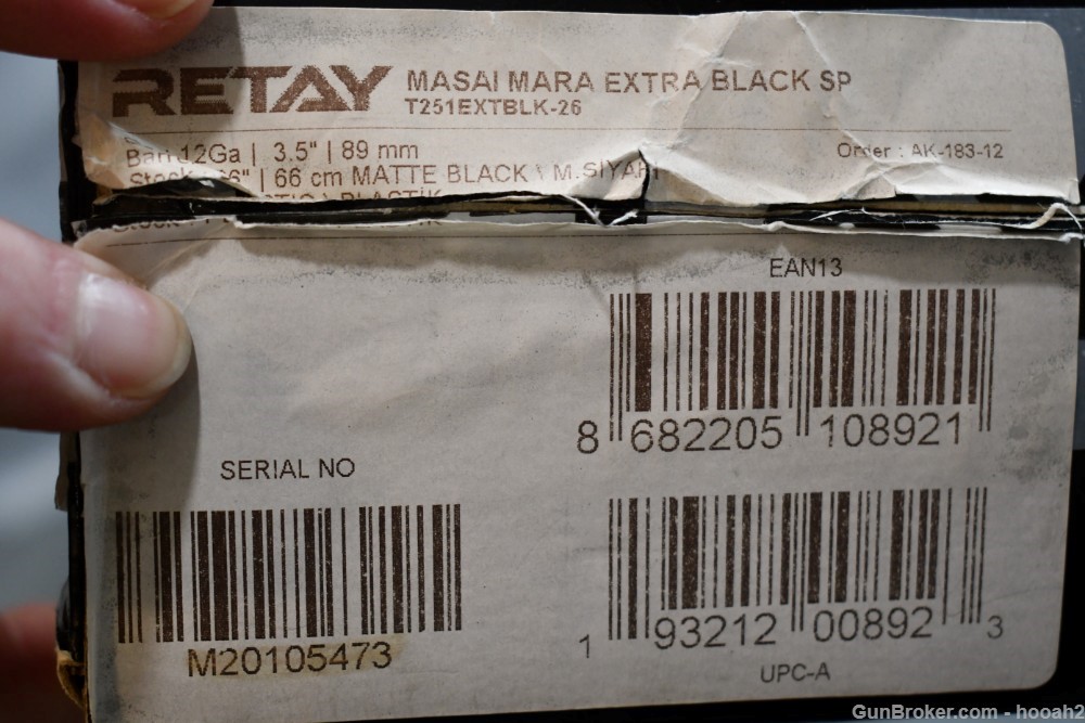 Nice Retay USA Masai Mara Semi Auto Shotgun Black 3.5" 12 G 26" VR W Box-img-62