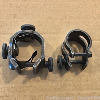 Winchester Early Model scope rings. Marked.-img-0