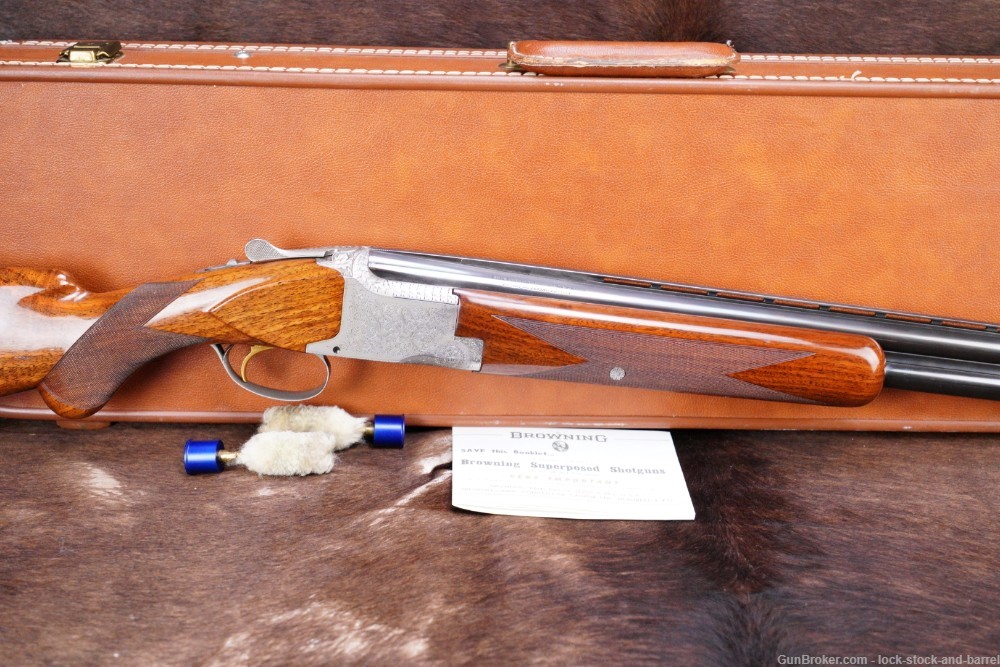 FN Browning Superposed Pigeon Grade Engraved 12 Ga Magnum O/U Shotgun, C&R-img-4