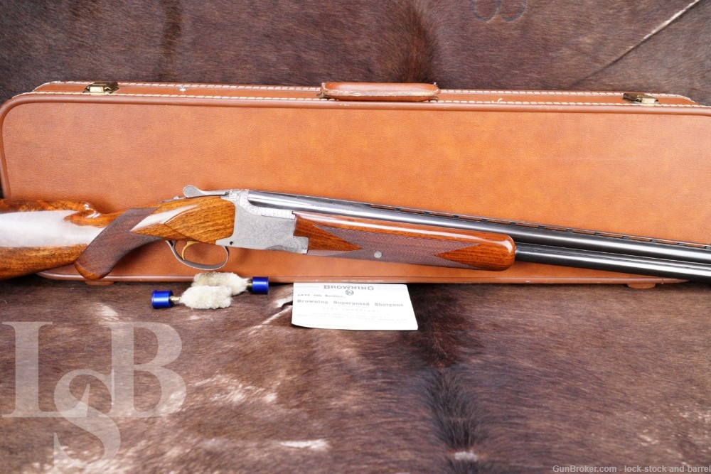 FN Browning Superposed Pigeon Grade Engraved 12 Ga Magnum O/U Shotgun, C&R-img-0