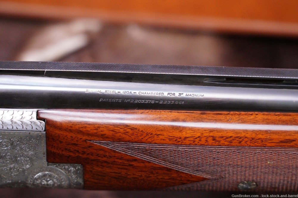 FN Browning Superposed Pigeon Grade Engraved 12 Ga Magnum O/U Shotgun, C&R-img-23