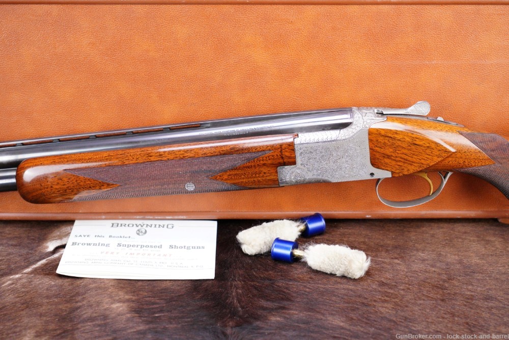 FN Browning Superposed Pigeon Grade Engraved 12 Ga Magnum O/U Shotgun, C&R-img-9