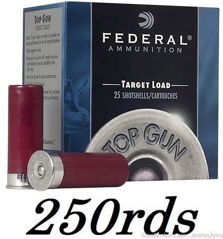 Federal Top Gun Target 20GA 1210 FPS 9 Shot 2.5" 2.5de 7/8oz 250rds TG209-img-0