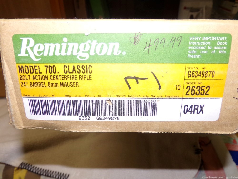 Beautiful Remington 700 Classic in 8mm Mauser. Beautiful Wood Born in 2004-img-0