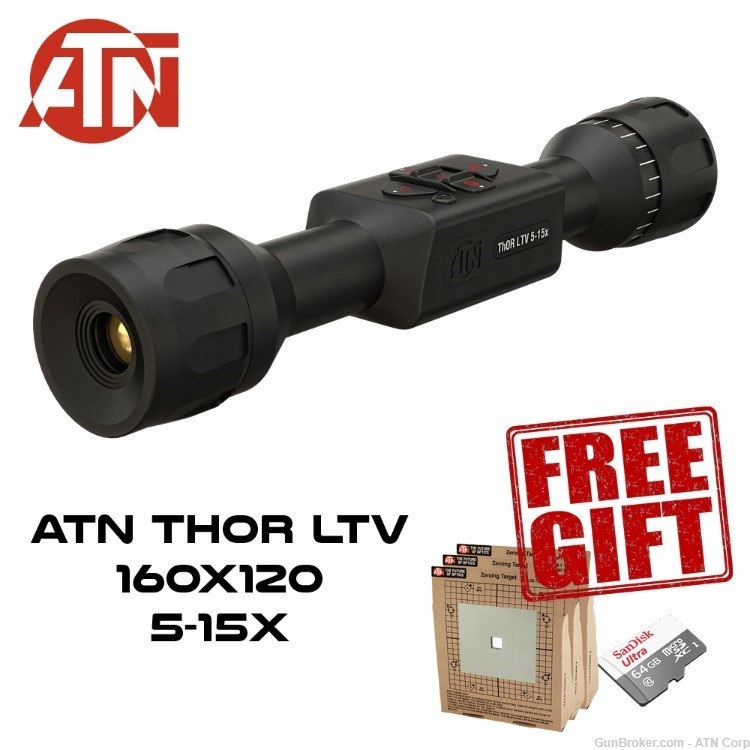 SET ATN Thor LTV 160 5-15x + FREE GIFT Target set + SD card-img-0