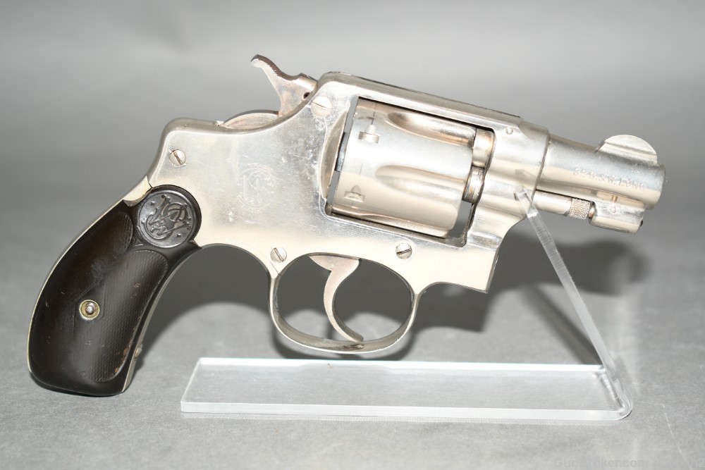 Smith & Wesson Model 1903 5th Change 2" 32 S&W Long Revolver Nickel READ-img-0