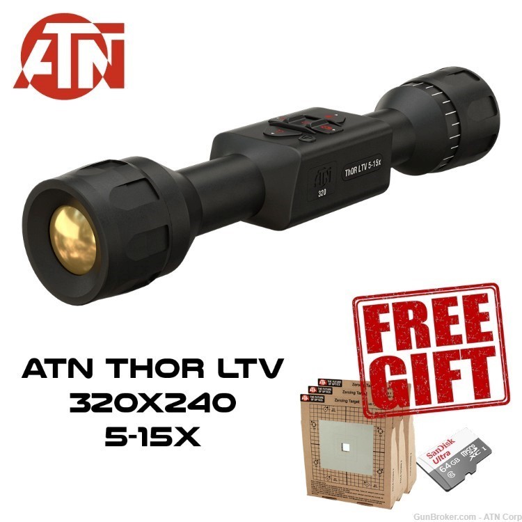 SET ATN Thor LTV 320 5-15x + FREE GIFT Target set + SD card-img-0