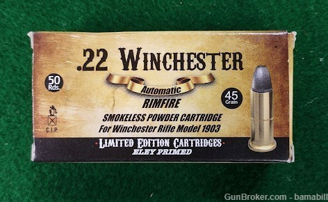   22 Winchester Automatic, Eley Primed, " LAST ONE"   Limited Edition-img-1