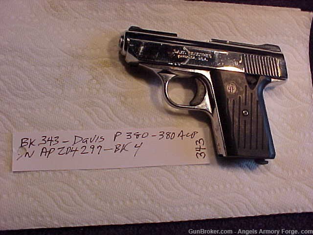 BK#343  DAVIS P380 - 380 ACP PISTOL-img-0