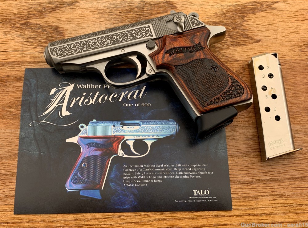 WALTHER FACTORY ENGRAVED ARISTOCRAT PPK/S .380 ACP ORIGINAL BOX 1 OF 600-img-4