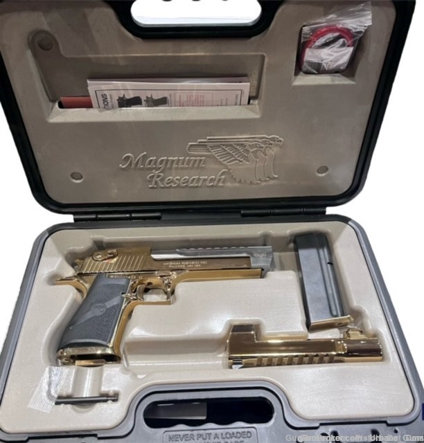 MAGNUM RESEARCH GOLD & NICKEL DESERT EAGLE .50 AE & .44 MAG FUCK ISIS -img-2