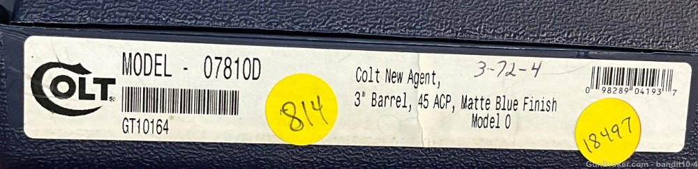 Colt New Agent - Model O -  Light Weight - 07810D - 45ACP - 18588-img-13