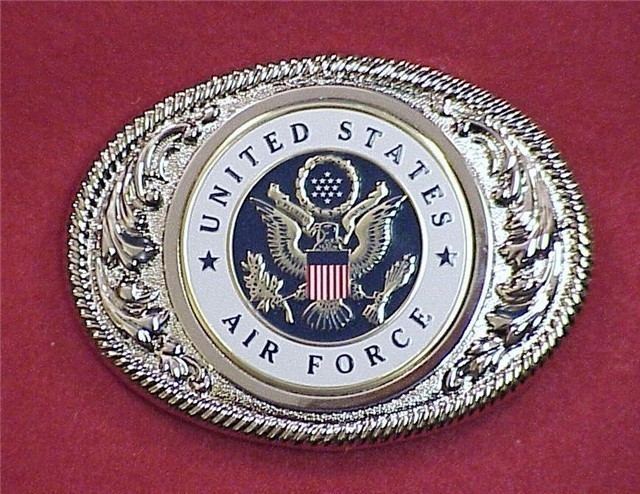 United States Air Force Silver Plated Belt Buckle-img-0