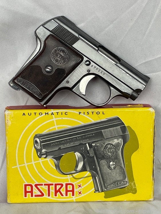 ASTRA Firecat .25 ACP vest pocket pistol made in 1966 with box C&R OK-img-32