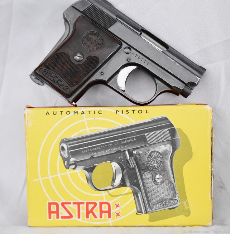 ASTRA Firecat .25 ACP vest pocket pistol made in 1966 with box C&R OK-img-0