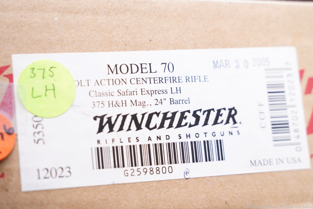 Winchester Model 70 Safari Express Classic .375 H&H MAG Left Handed Rifle  -img-25