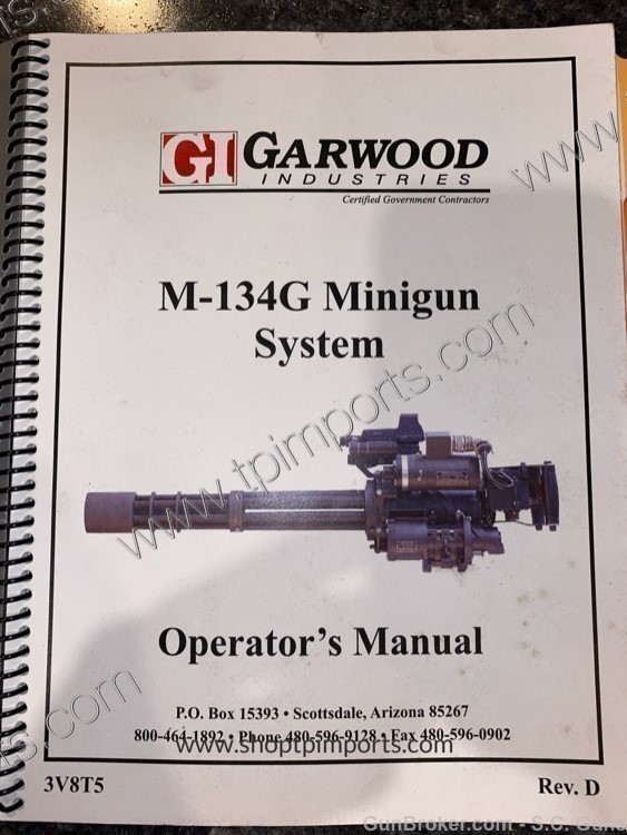 Garwood M134 Minigun Manual dillon GE M 134-img-0