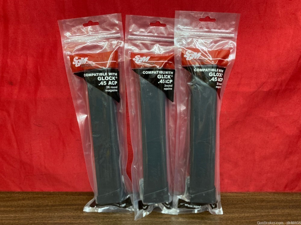 3 New SGM Tactical Glock 30 21 41.45 26rd Mag Clip-img-0