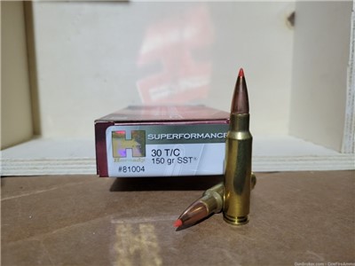 30 t/c hornady 150 gr sst ammo rare 20 rds. No cc fees 