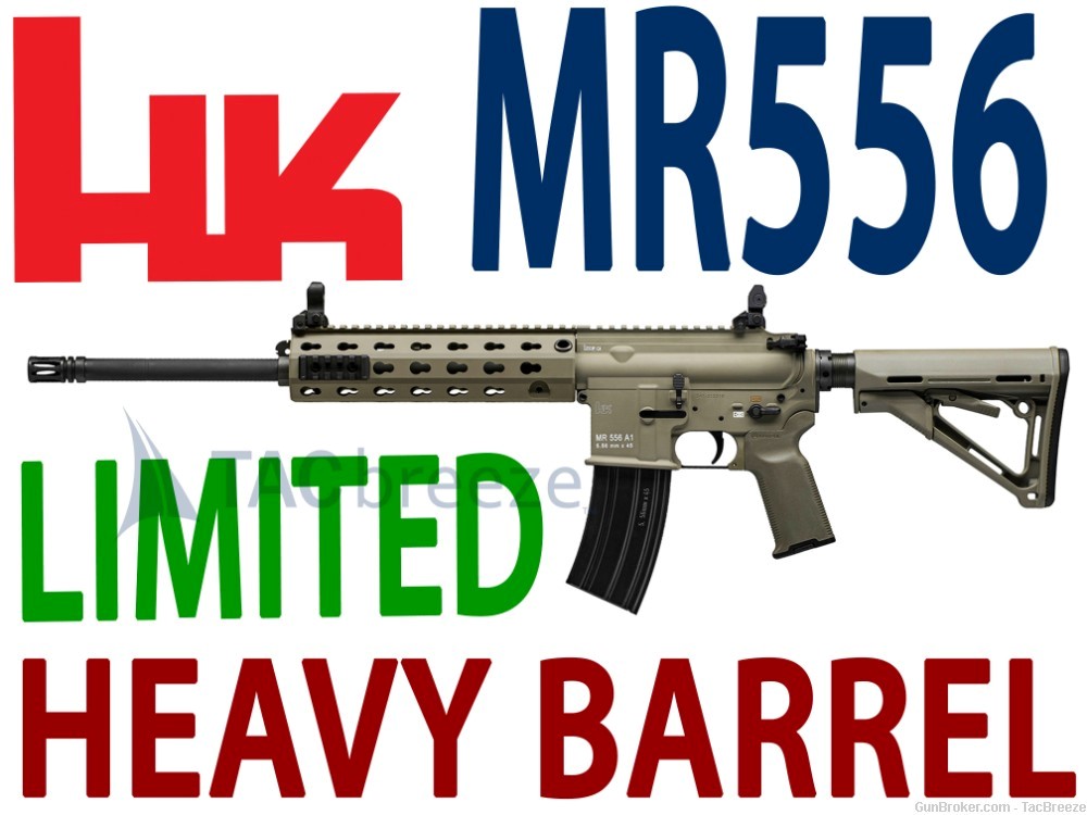 RARE HK MR556 FDE LIMITED HEAVY BARREL MR 556 PISTON HK RIFLE RARE-img-0