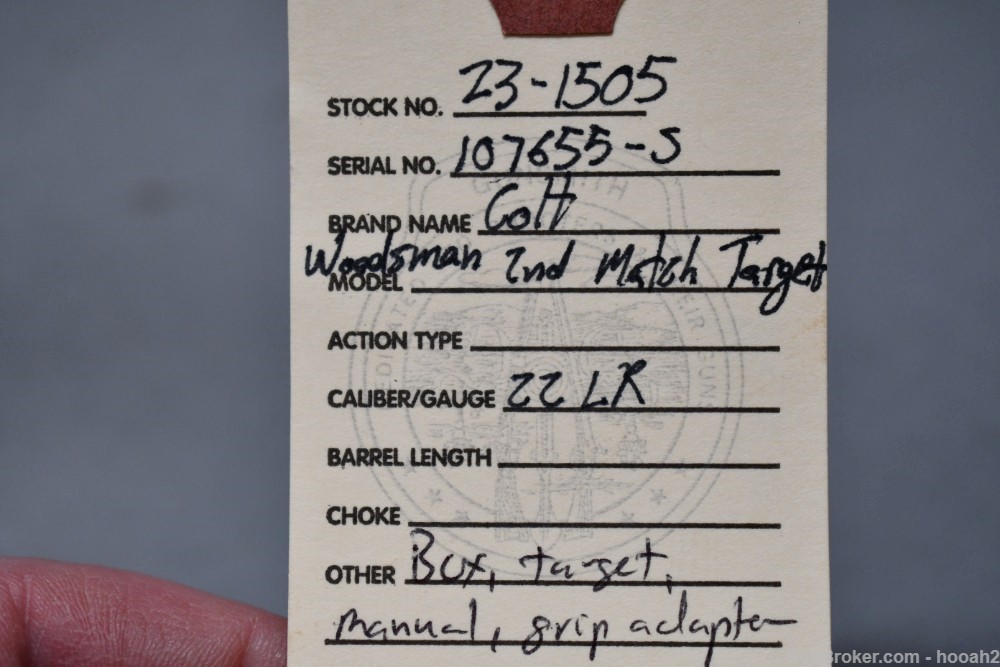 Nice Colt 2nd Series Woodsman Match Target 22 LR Pistol W Box 1952 C&R-img-1