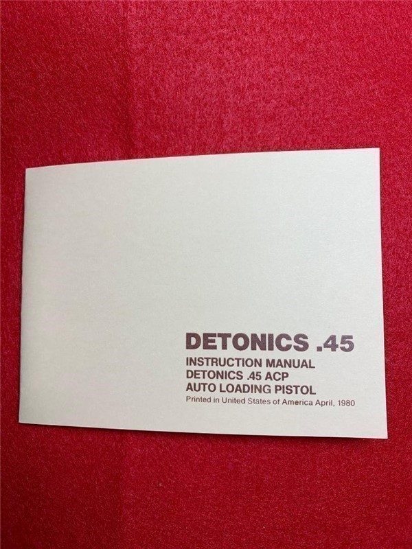 Detonics 45 Owners Manual -img-0