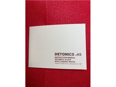 Detonics 45 Owners Manual 
