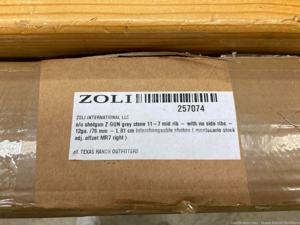 Zoli Z-Sport MR (Mid Rib) Grey Stone 12GA 32" O/U Light Barrel NIB-img-6
