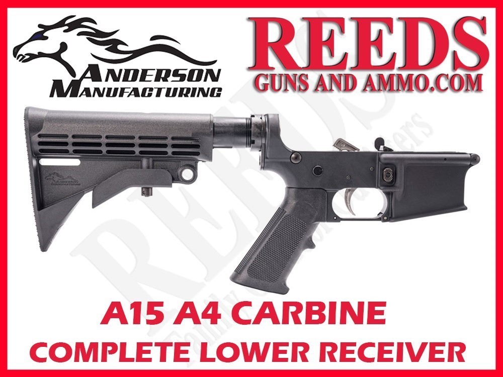 Anderson A4 Carbine Complete Lower Receiver Black AR15 B2-K402-A000-img-0
