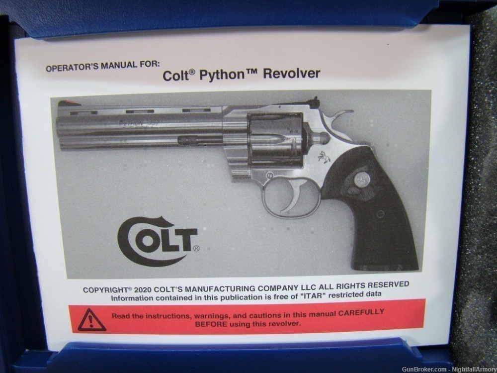 Colt Python 6" SS Stainless 2020 Snake PYTHON-SP6WTS .357 Magnum NEW ! 357 -img-4