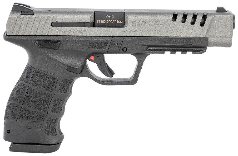 Sar USA SAR9 Sport 9mm Luger Pistol 5.20 Platinum/Black SAR9SPTPT-img-0