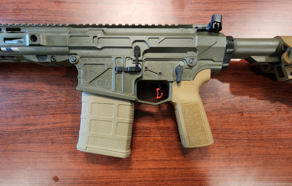CM10 7mm-08 Rem 18" Rifle AR10 SR25 Cobalt Kinetics Green and Coyote-img-7