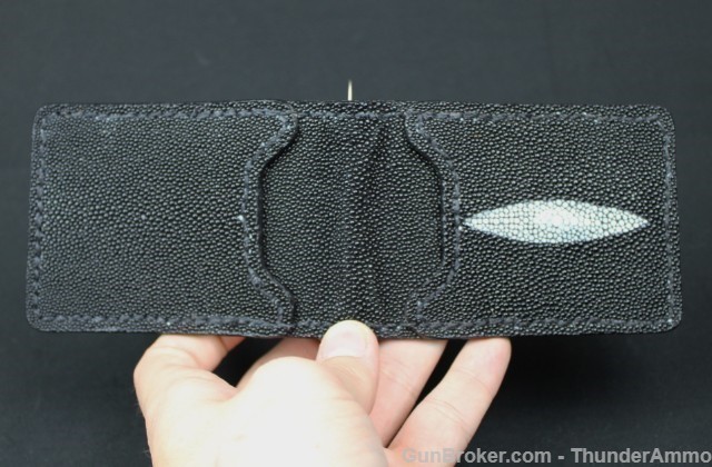 Wicho Leather Creations Stingray Skin Money Clip Billfold Wallet Cardholder-img-5