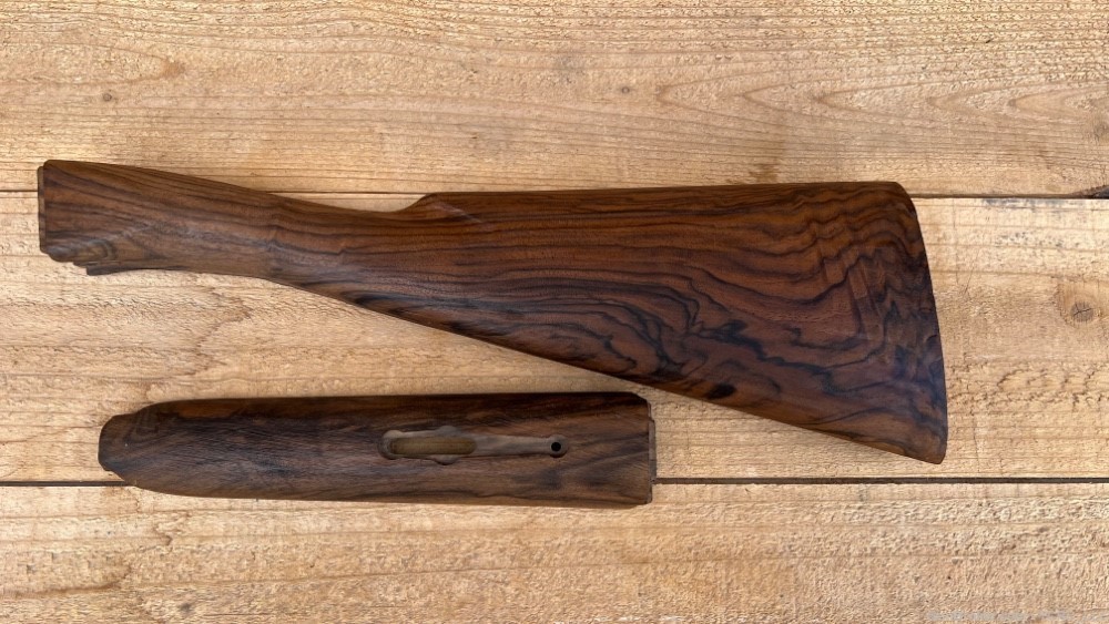 Winchester Model 21 Walnut Stock Set  Semi-Inleted Gorgeous Grain-img-0