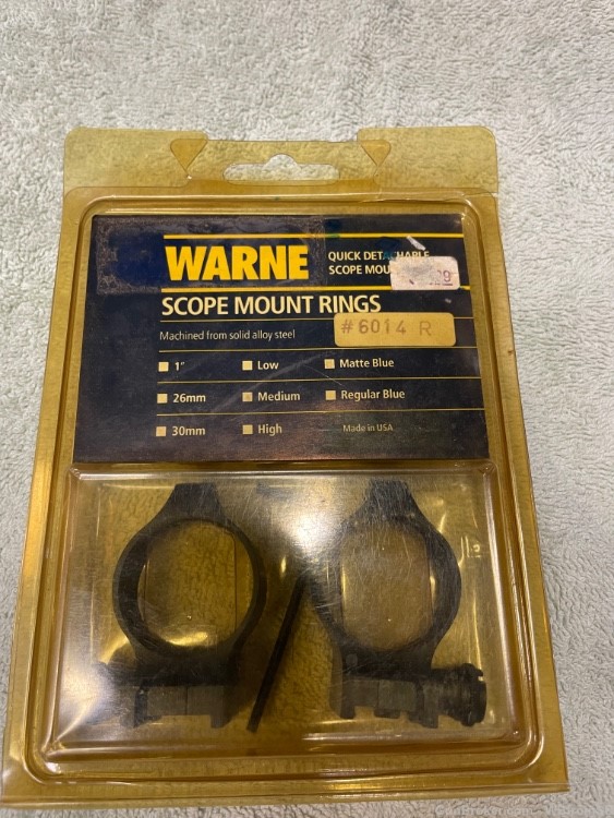 Vintage classic Warne quick detach scope rings-img-2