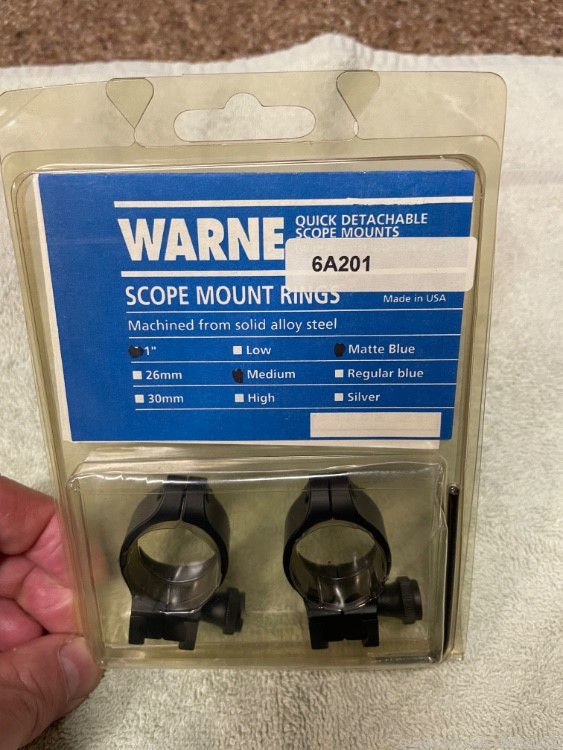 Classic Warne 1 inch scope rings-img-1