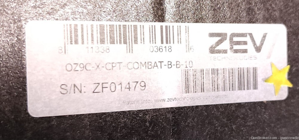 Zev Technologies OZ9C-X-CPT-COMBAT-B-B-10 OZ9 Compact 9mm 10rd OR Layaway-img-8
