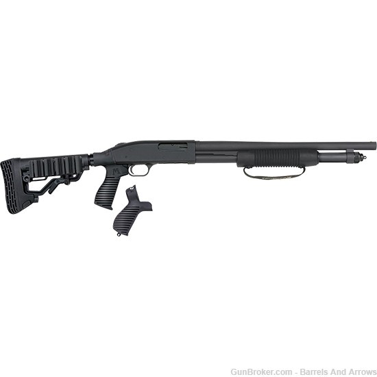 Mossberg 50691 590 Pump Shotgun, 12 GA, 18.5"Bbl, Black, Bead Sight, Flex-img-0