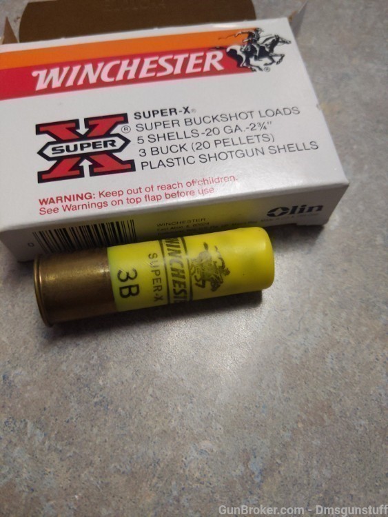 Winchester 20ga 2.75" 3 Buckshot 5/bx-img-1
